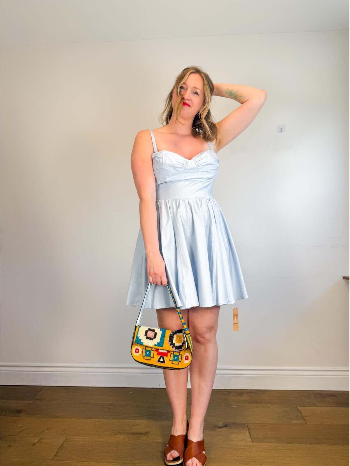 Reformation "Cherrie Dress In Blue" Nwt (Size 12)